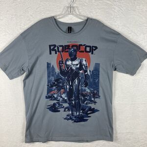 Lootcrate Mens XL Robocop Gray Shirt Retro 80s Comics Art Anime Cosplay